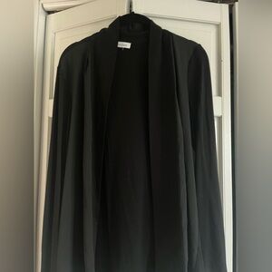 Black Calvin Klein 3/4 Length Sweater with Chiffon Panels